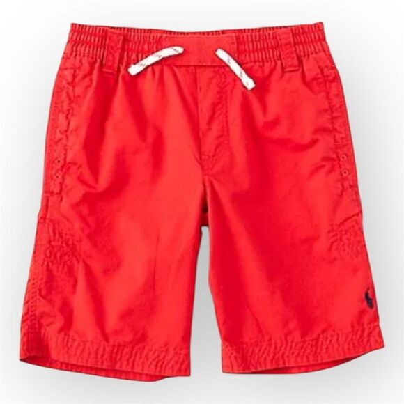 POLO Ralph Lauren, Red Elastic Waist Drawstring Shorts 100% Cotton, Boys 14 - Picture 1 of 16